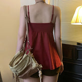 BXOXO Cute Coquette Bandage Bow Tees Women Summer Casual Fashion Loose A-line Camis Vintage y2k Crop Top Retro Aesthetic Vest